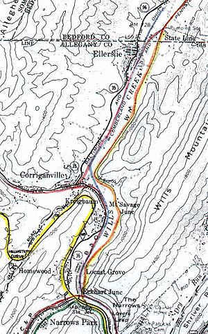 Cumberland md railroad map
