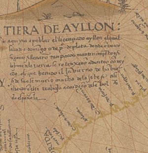 Detail Ayllon Map of Diego Ribero 1539.jpg