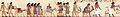 Drawing of the procession of the Aamu group tomb of Khnumhotep II at Beni Hassan