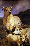 Edwin Landseer- The Wild Cattle of Chillingham
