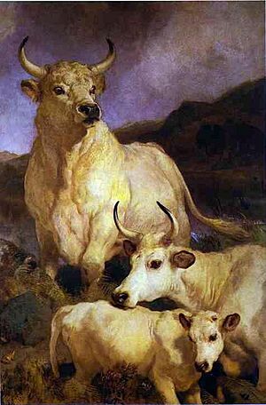 Edwin Landseer- The Wild Cattle of Chillingham
