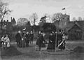 Empress Frederick of Germany planting a ceremonial oak at Marefield Recreation Ground in 1897