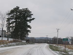 Entering Leland on County Highway C