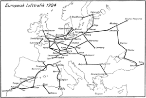 Europeisk lufttrafik 1924, Nordisk familjebok