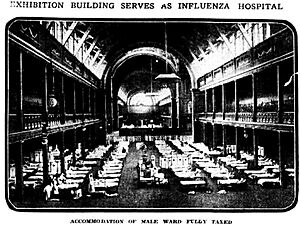 Exhibition Building serves as Influenza Hospital, 1919