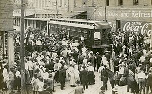First Day of Passenger Service, Dallas & Sherman Interurban Railroad (26284657552)