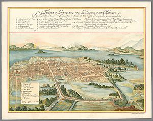 Forma y Levantado de La Ciudad de Mexico, 1628, por Juan Gomez de Trasmonte
