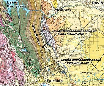 Geologic map of Vaca Mountains