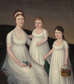 Grace Allison McCurdy and Her Daughters, Mary Jane and Letitia Grace by Joshua Johnson - Stierch
