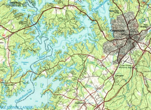 HUC 031300010802 topographic mapf