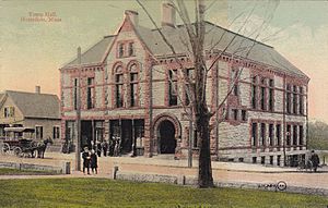 Hopedale Town Hall Postcard