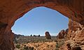 Inside Double arch view, Arches NP - September 2004