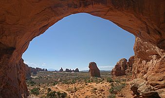 Inside Double arch view, Arches NP - September 2004