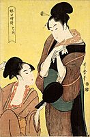 Japan Ukiyo-é Painting Jeux de miroir 1797-Kitagawa Utamaro (4801276901)