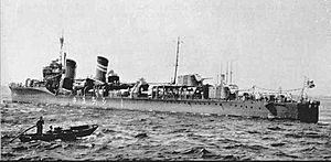 Japanese destroyer Shirayuki in 1931