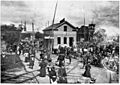 John H. Stevens house Minneapolis, MN moving 1896