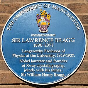 Lawrence Bragg Blue Plaque Manchester