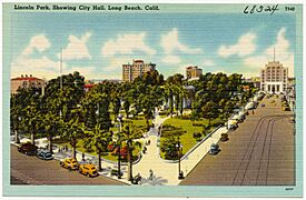 Lincoln park, showing city hall, Long Beach, Calif (68324)