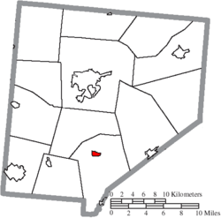 Location of Martinsville in Clinton County