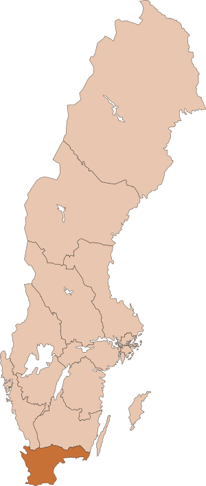 Map of Diocese of Lund