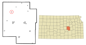 Location within Marion County and Kansas