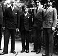 Mehrpour Teymourtash with Crown Prince Mohammad Reza Pahlavi at Le Rosey in Switzerland