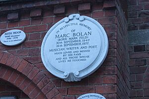 Memorial plaque to Marc Bolan, Golders Green Crematorium