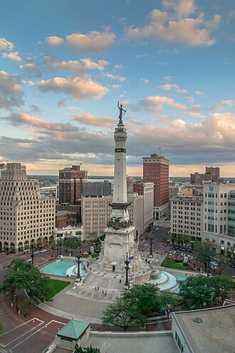 Monument Circle, Indianapolis, Indiana, USA