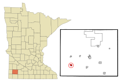 Location of Chandlerwithin Murray County, Minnesota