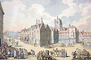 Norwich Market Place, Thomas Rowlandson