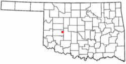 Location of Colony, Oklahoma