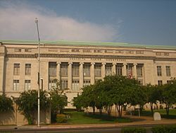 Ouachita Parish Courthouse in Monroe was built in the 1930s by the contractor George A. Caldwell