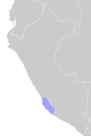 Map showing the extent of the Paracas culture