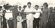 President of South Yemen, Ali Nasir Muhammad during the opening ceremony