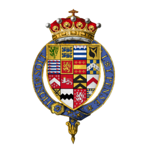 Quartered arms of Sir Ambrose Dudley, 3rd Earl of Warwick, KG