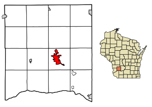 Location of Richland Center in Richland County, Wisconsin.