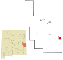 Location of Causey, New Mexico