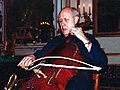 Rostropovich with BACHBow 1999