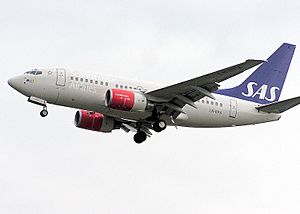 SAS Scandinavian Airlines B737-683 (LN-RPA) at London Heathrow Airport