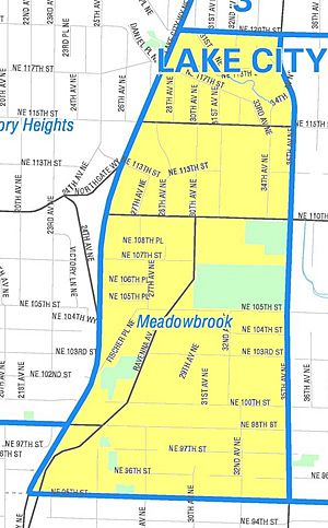 Meadowbrook Highlighted in Yellow