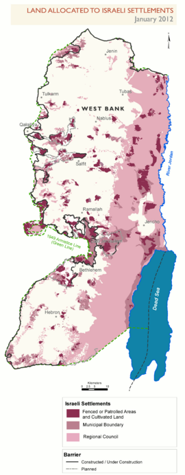 Settlements allocated land, January-2012