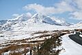Snowdon in the snow clear sight