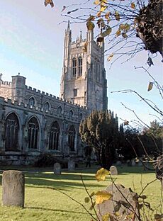 St Neots Church in autumn