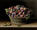 Still Life with Basket of Plums by Louyse Moillon, 1629