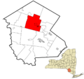 Sullivan County New York incorporated and unincorporated areas Liberty (town) highlighted