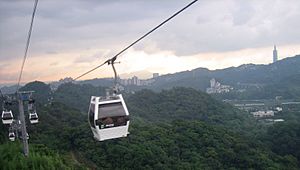Taipei as seen from Maokong Gondola 20070704