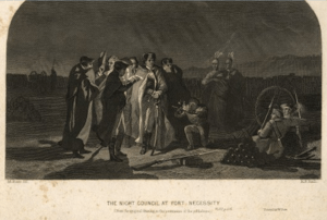 The Night Council At Fort Necessity from the Darlington Collection of Engravings