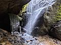 Water flowing down the rocks at Nelson-Kennedy Ledges State Park following a spring rain
