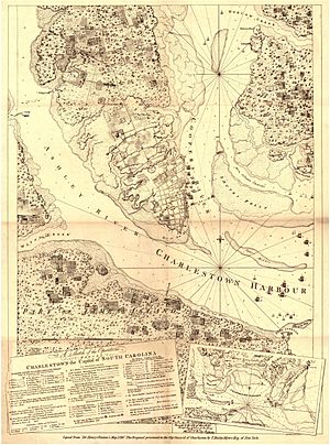 1780 map of Charleston, South Carolina