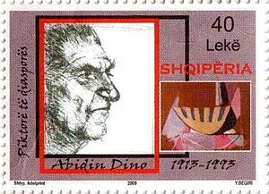 Abidin Dino 2009 stamp of Albania